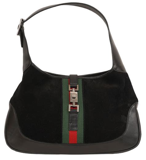 vintage black gucci shoulder bag|gucci vintage suede bag.